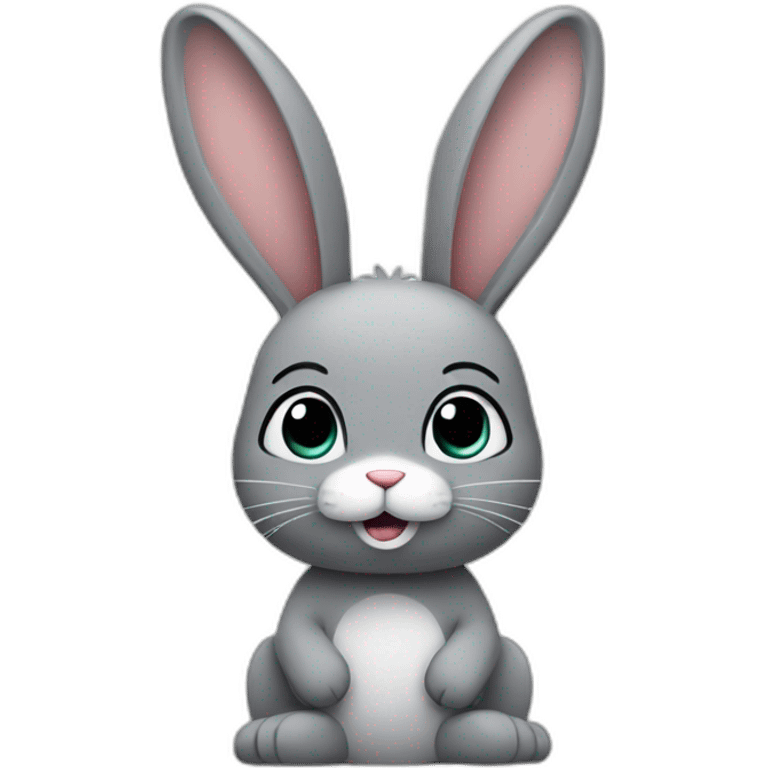 grey bunny standing for Palestine emoji