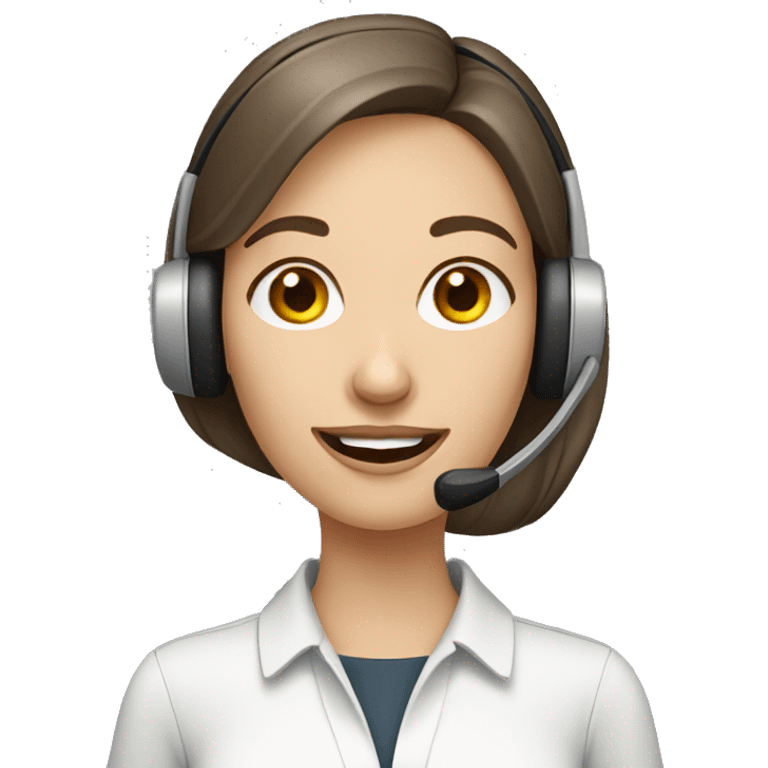 Pale brunette Call center lady  emoji