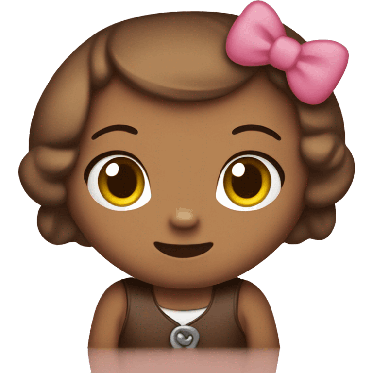 Brown hello kitty emoji