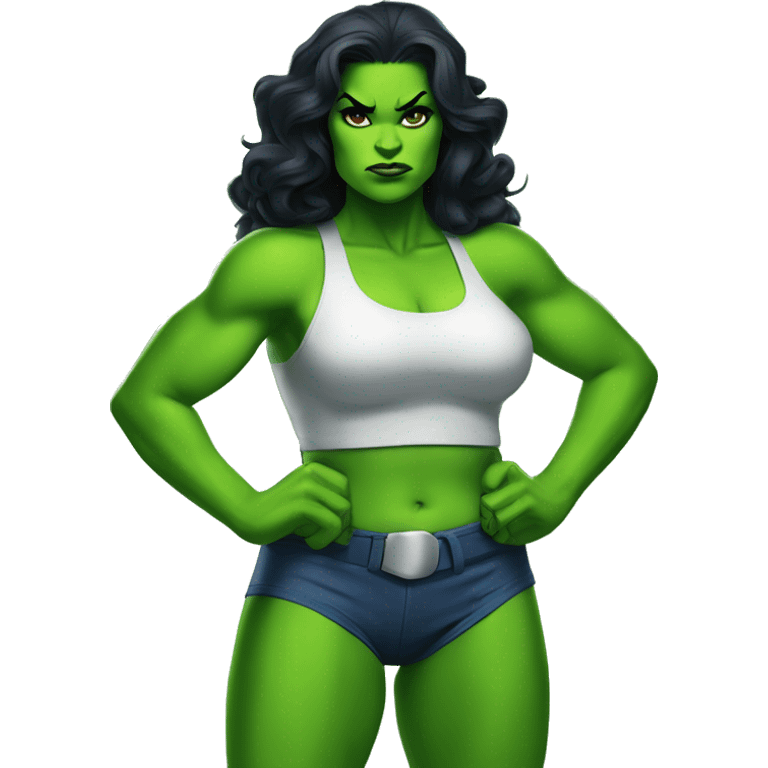 Curvy She-hulk emoji