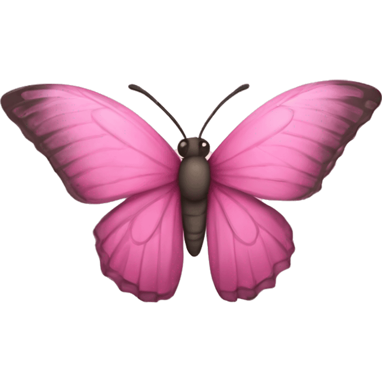 Borboleta rosa e reta emoji