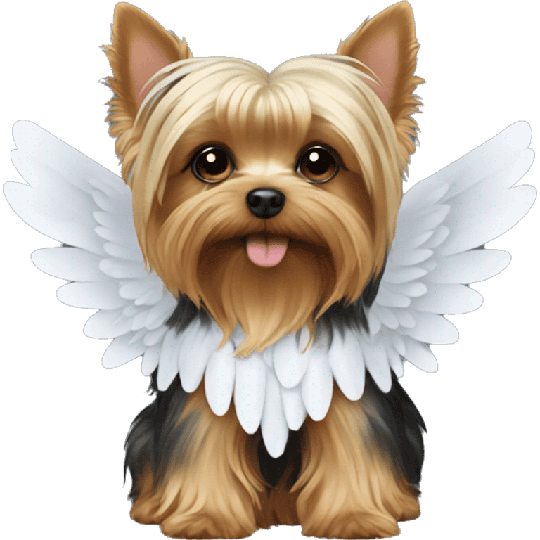 yorkie with angel wings  emoji