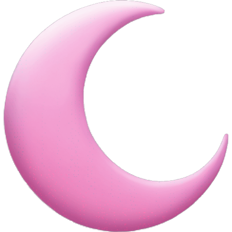 pink crescent moon  emoji