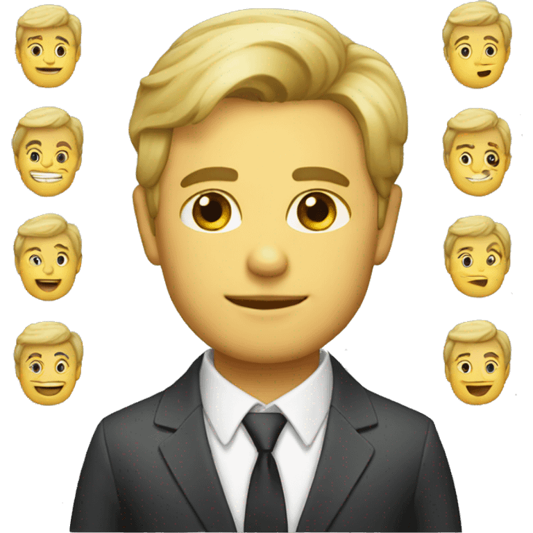 Czech in a suit emoji