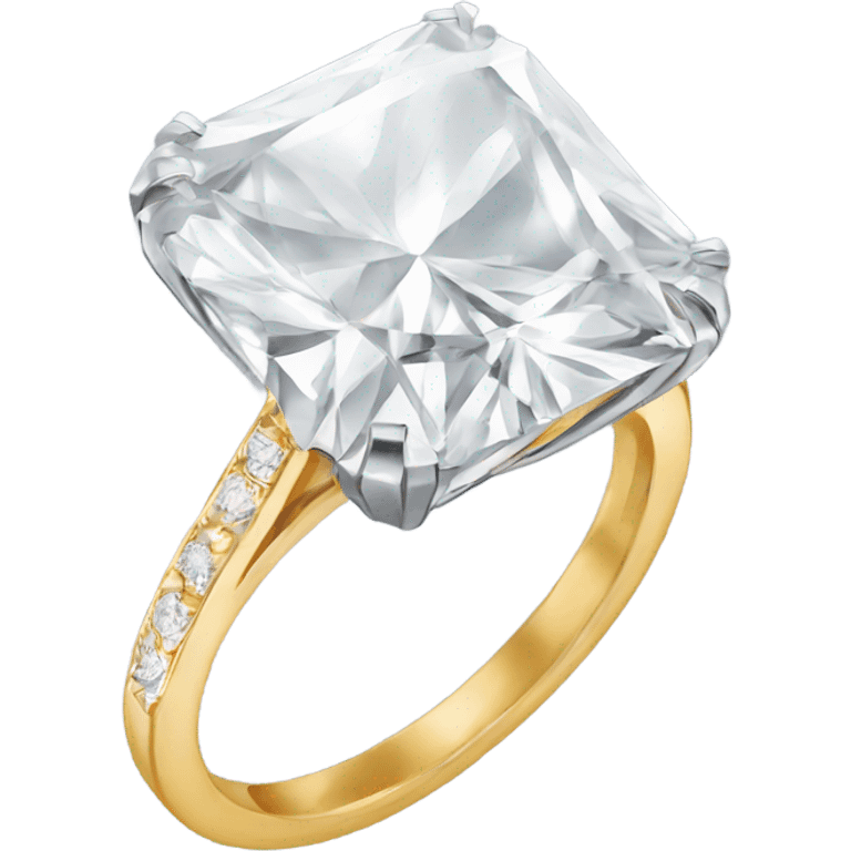 radiant cut diamond ring emoji