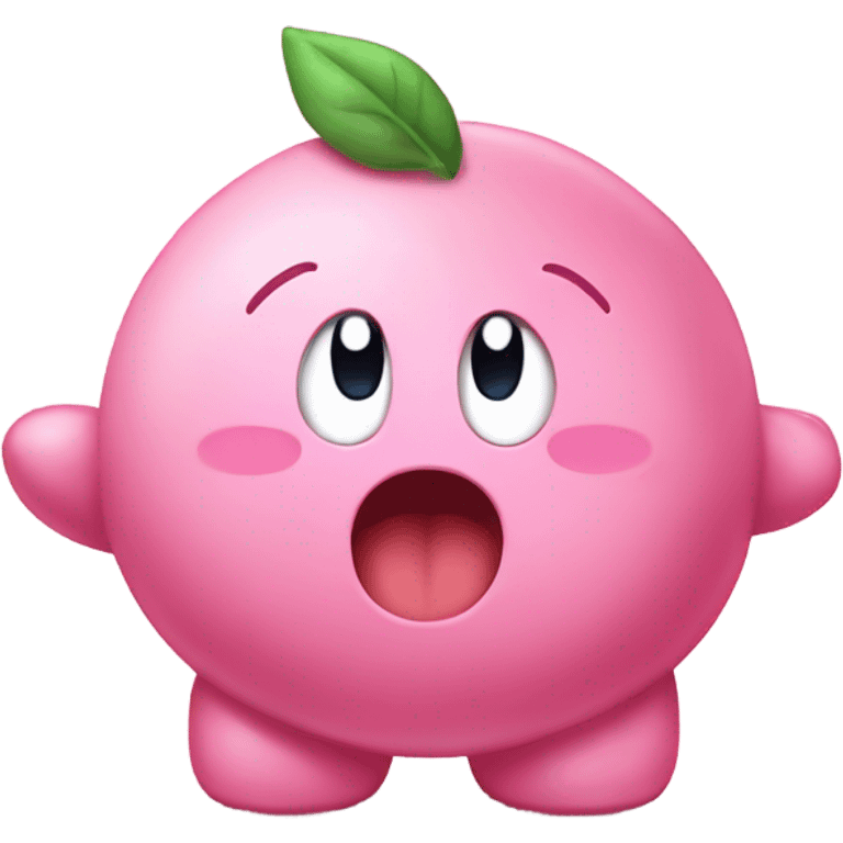 Cute Kirby soda emoji