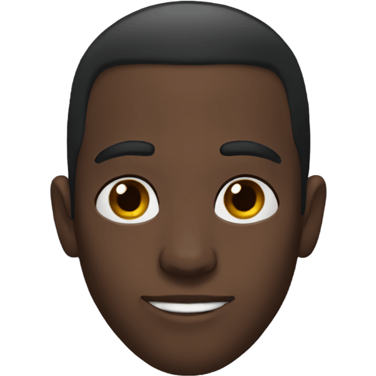 Black man one eyebrow up emoji