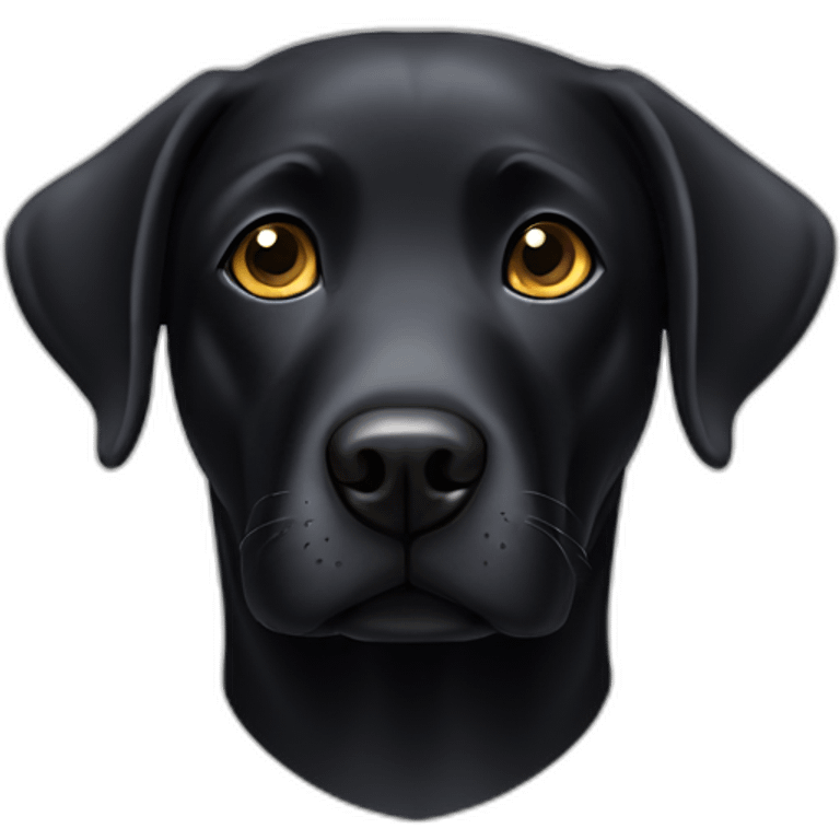 Senior Black lab small forehead small eyes emoji