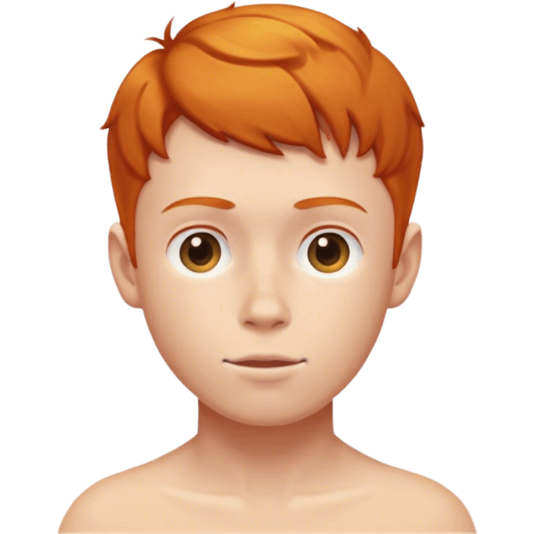 Ginger boy with short hair emoji