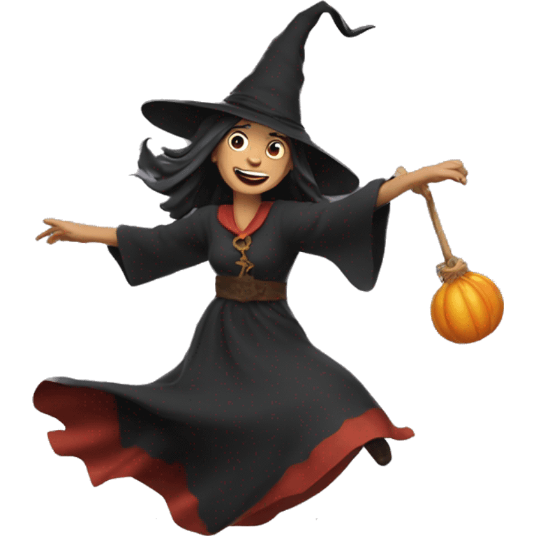 a turkish witch flying emoji