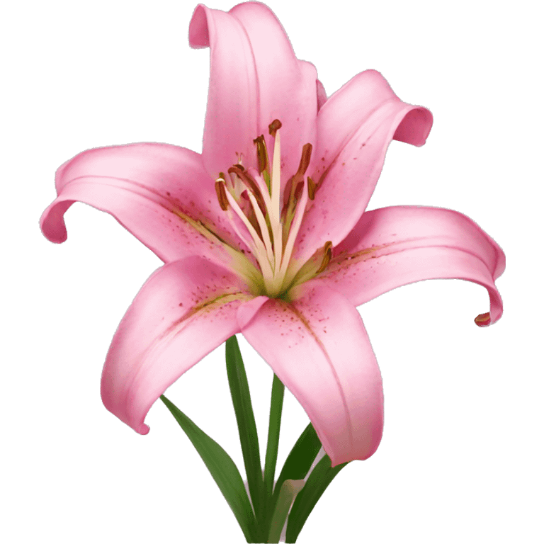 pink lily emoji