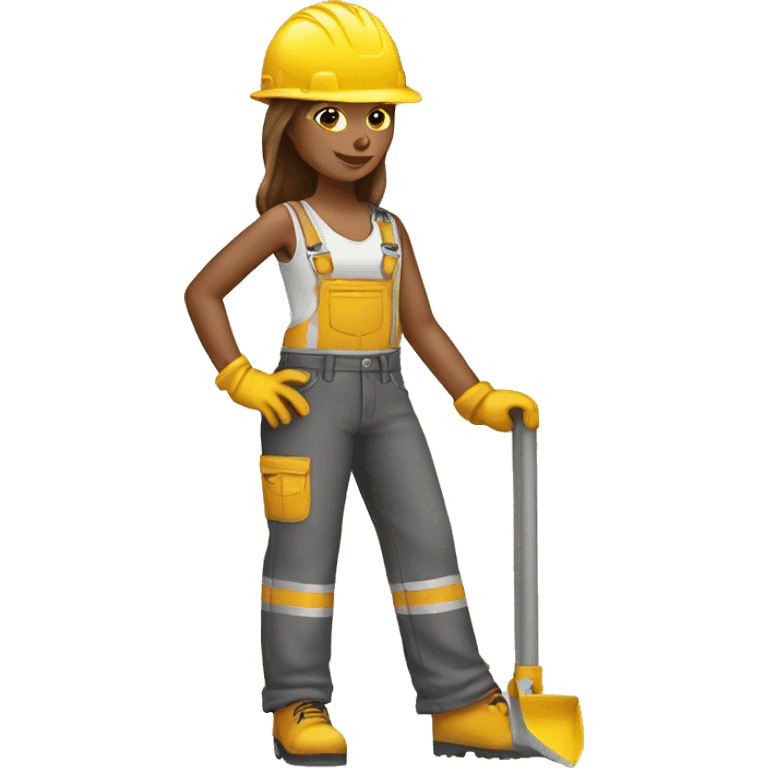 Construction worker in heels emoji