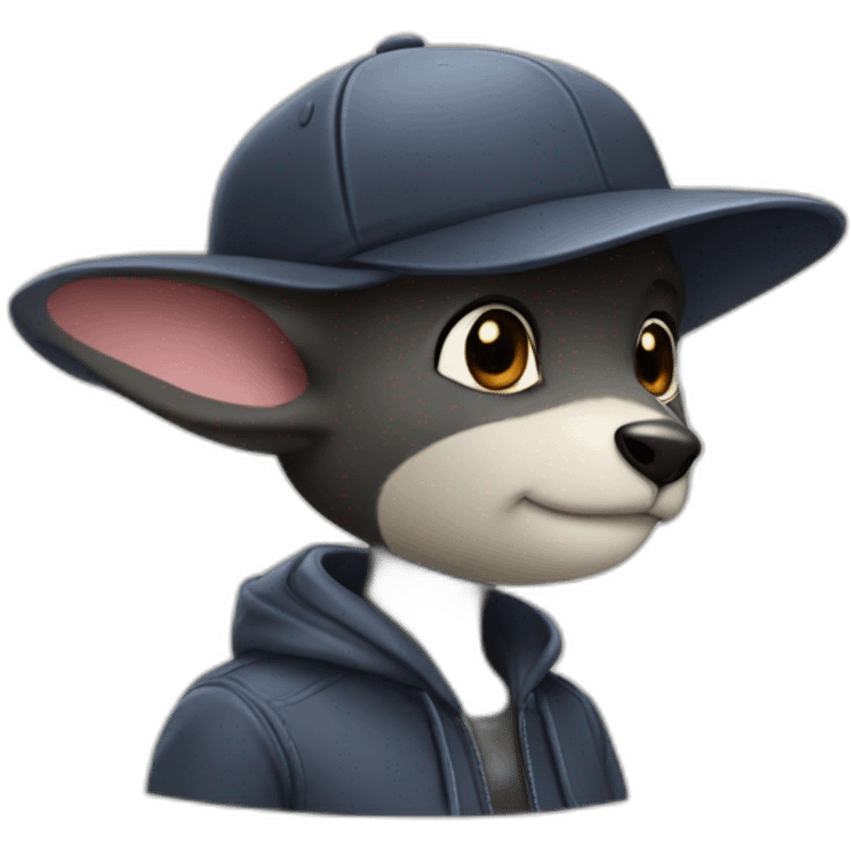 Chauve souris avec une casquette  emoji