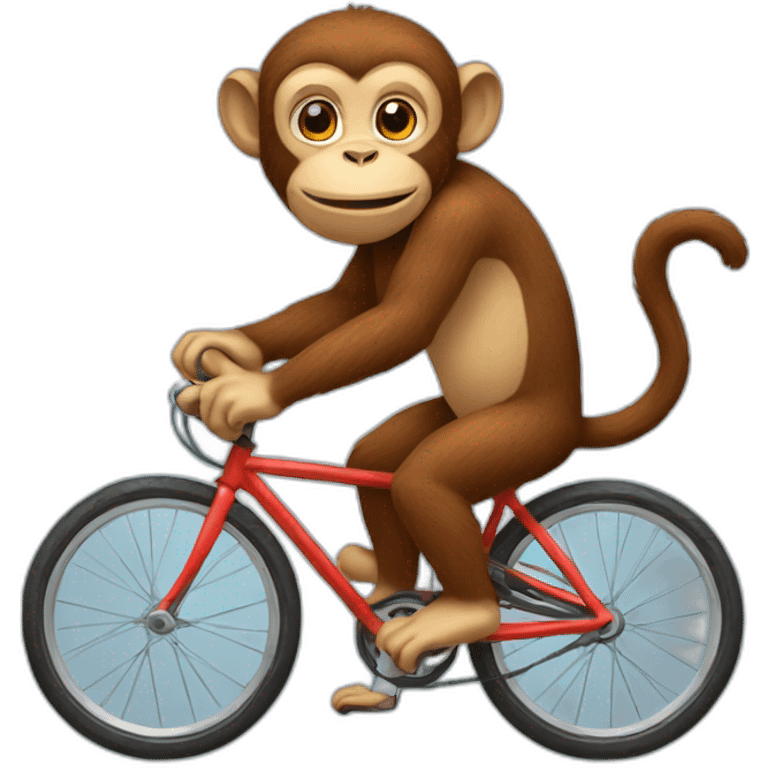 monkey riding a bicycle emoji