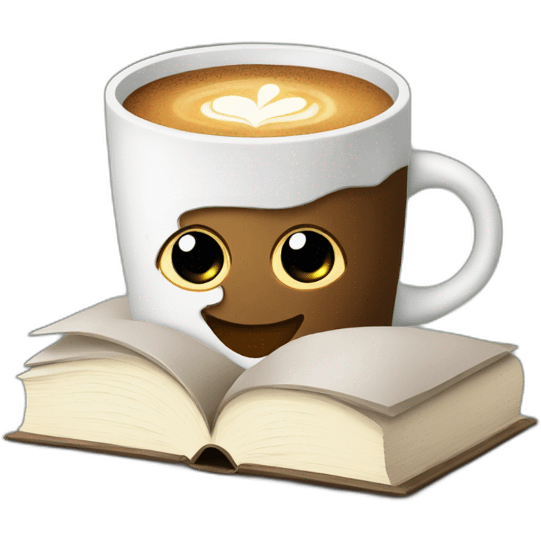 Coffee with book emoji