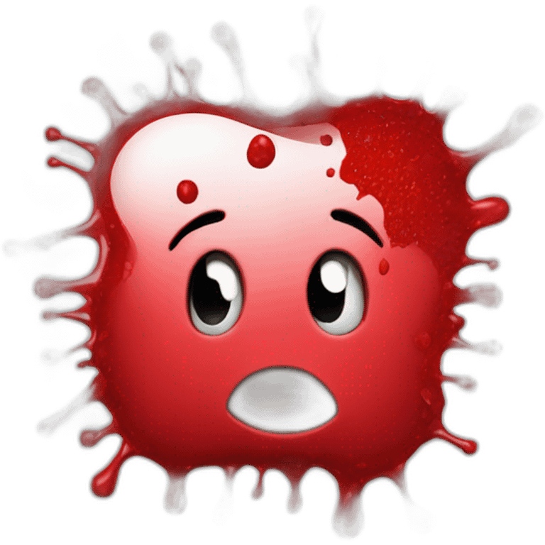 a positive blood splatter emoji