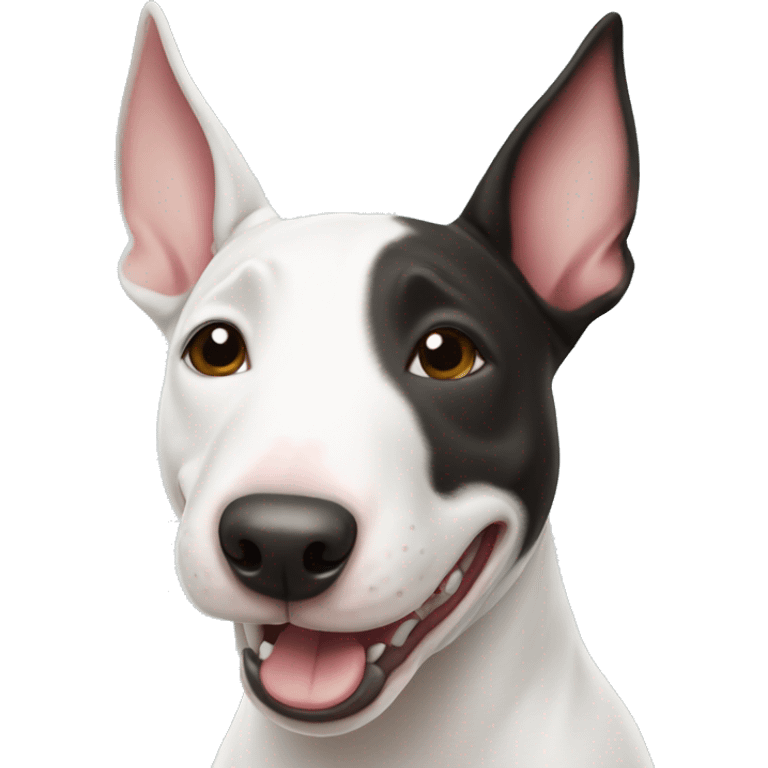 Bull terrier smiling  emoji