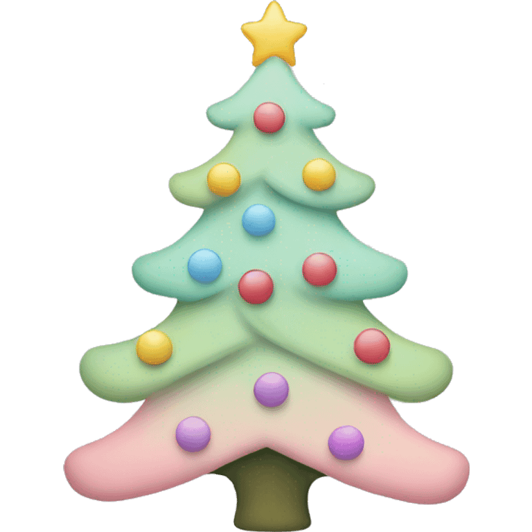 Christmas tree in pastel colors emoji