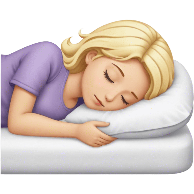 Sleeping blond girl emoji