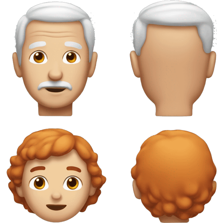 A grandfather with red hair and no mustache emoji