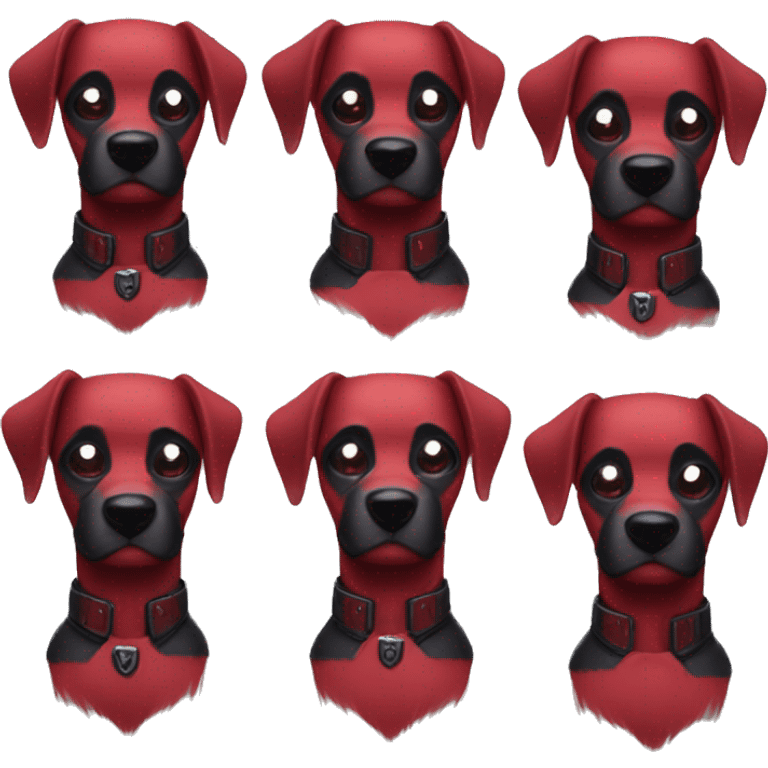 Deadpool dog face emoji