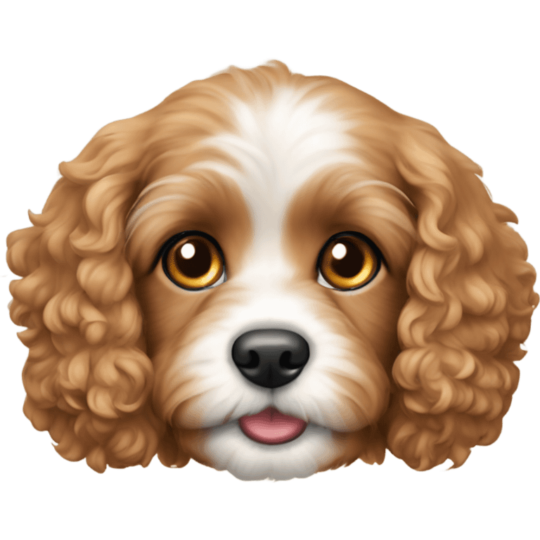 Cute cavapoo puppy emoji