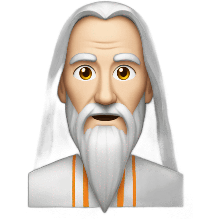 Saruman with orange emoji