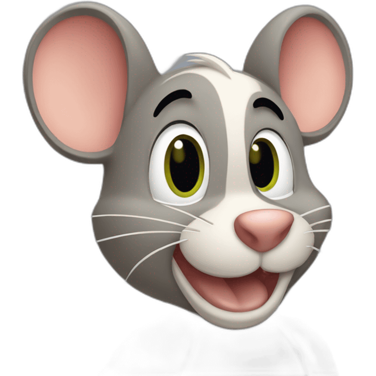 jerry mouse in tom and jerry style emoji