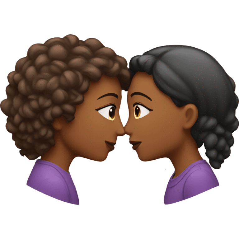 Lesbians kissing emoji