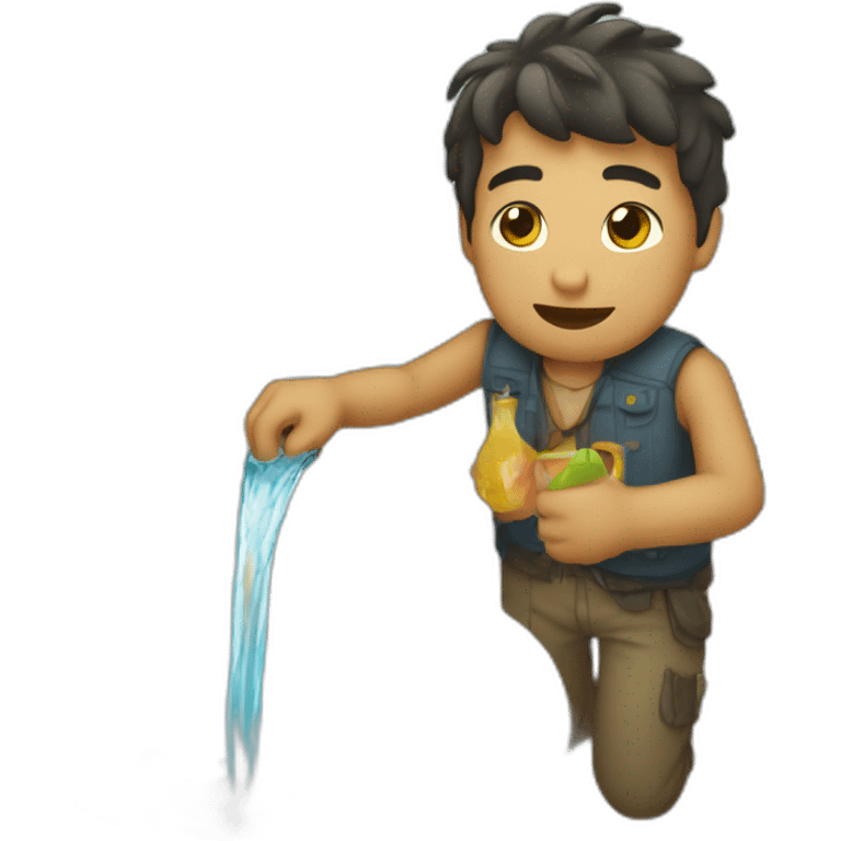 hombre tomando agua emoji