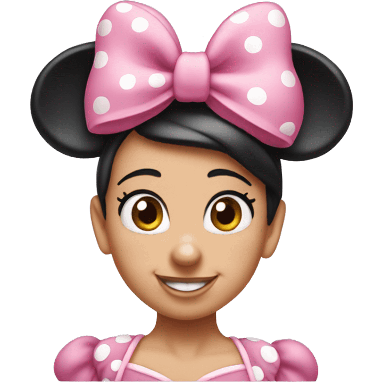 Pink bow Minnie Mouse  emoji