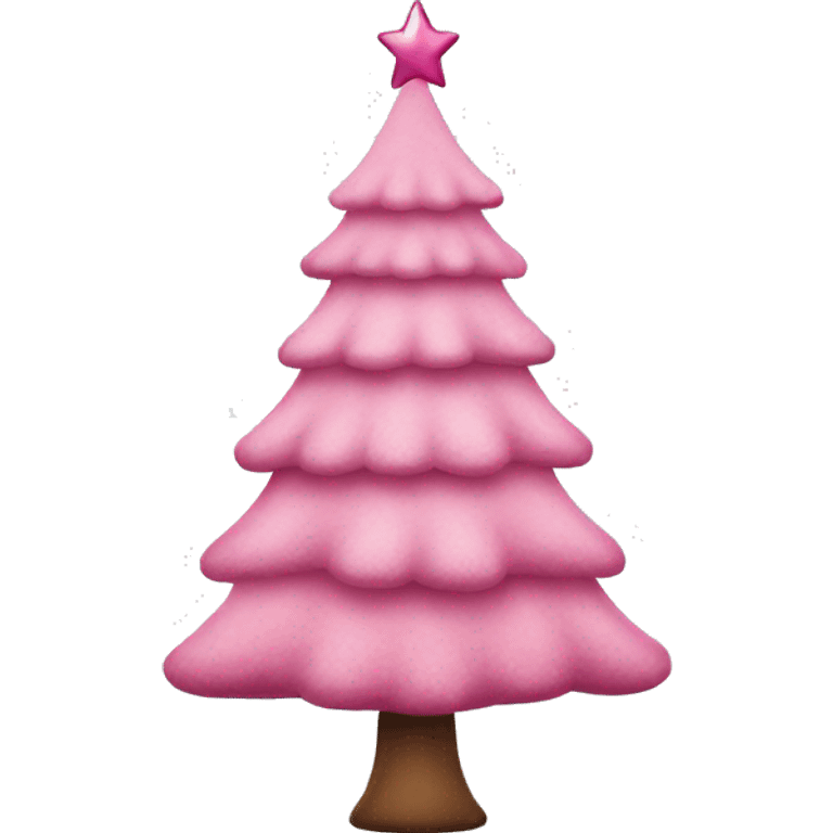 Pink Christmas tree emoji