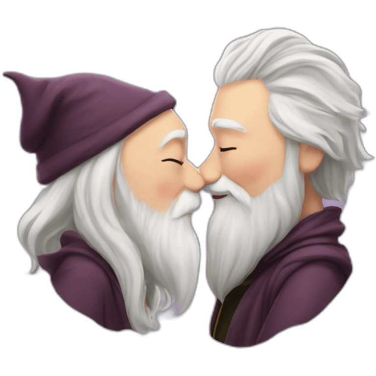 Albus dumbledore kissing harry potter emoji