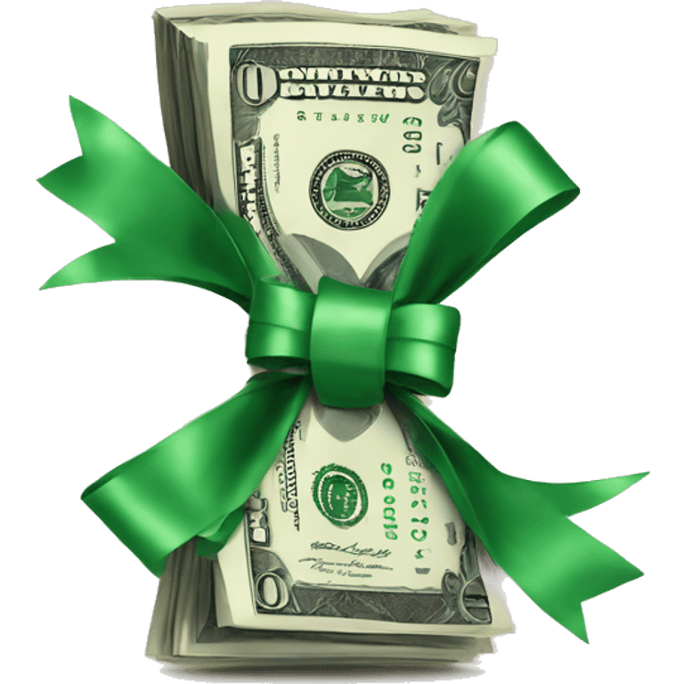 dollar with a bow emoji