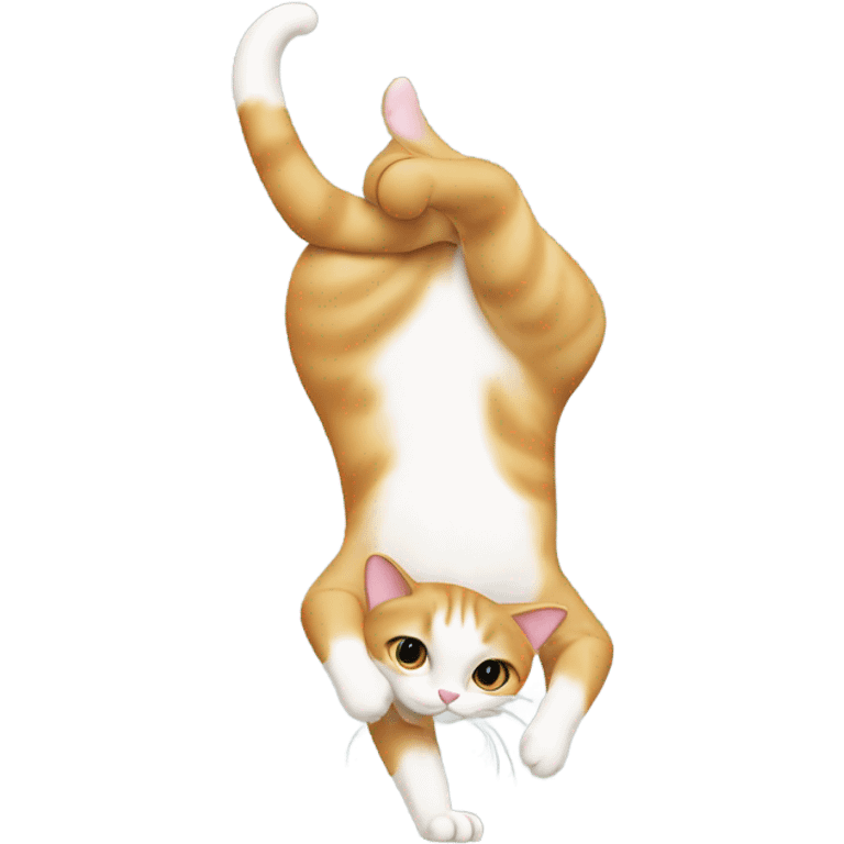 Cat doing handstand emoji