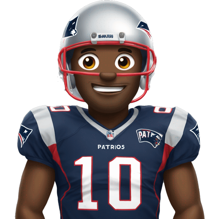 poop man wearing patriots jersey number 10 emoji