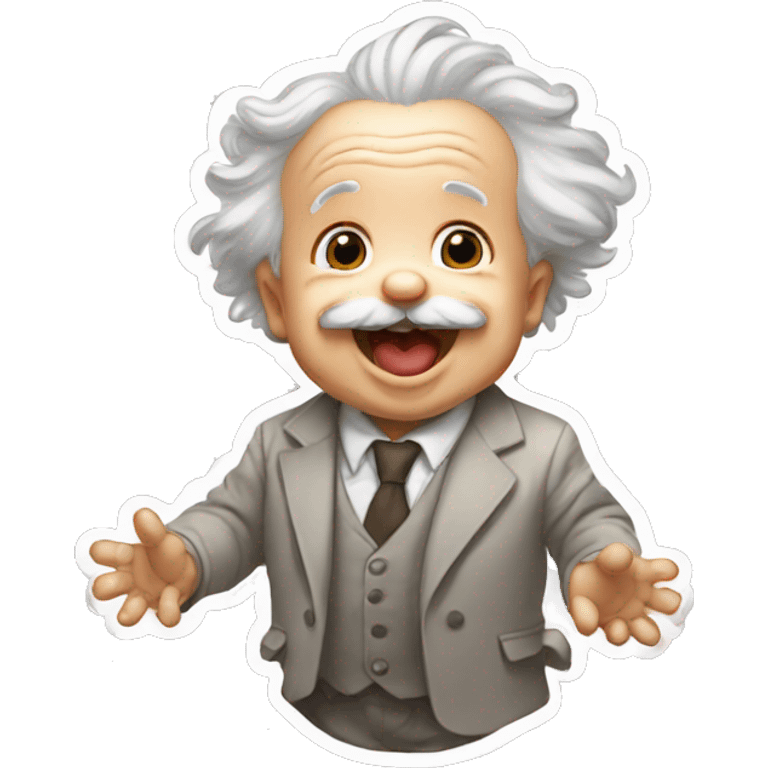 albert einstein happy baby sticker emoji