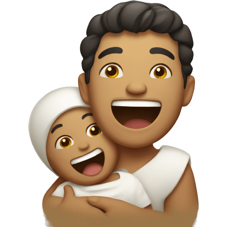 Laughing Mexican with a baby emoji