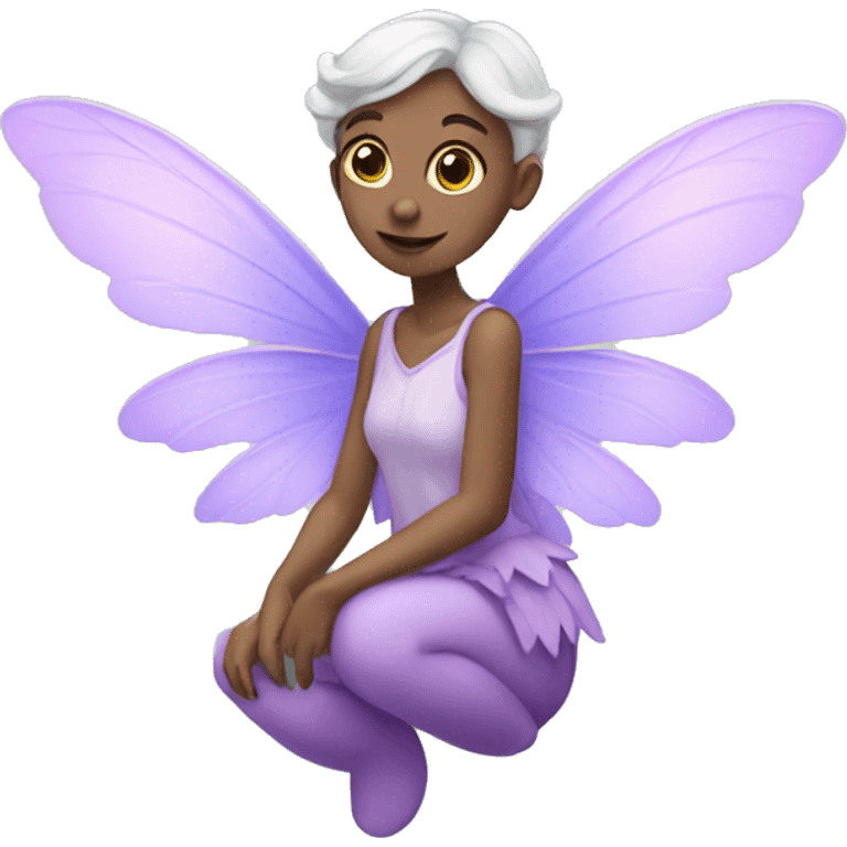 fairy with pastel purple wings  emoji