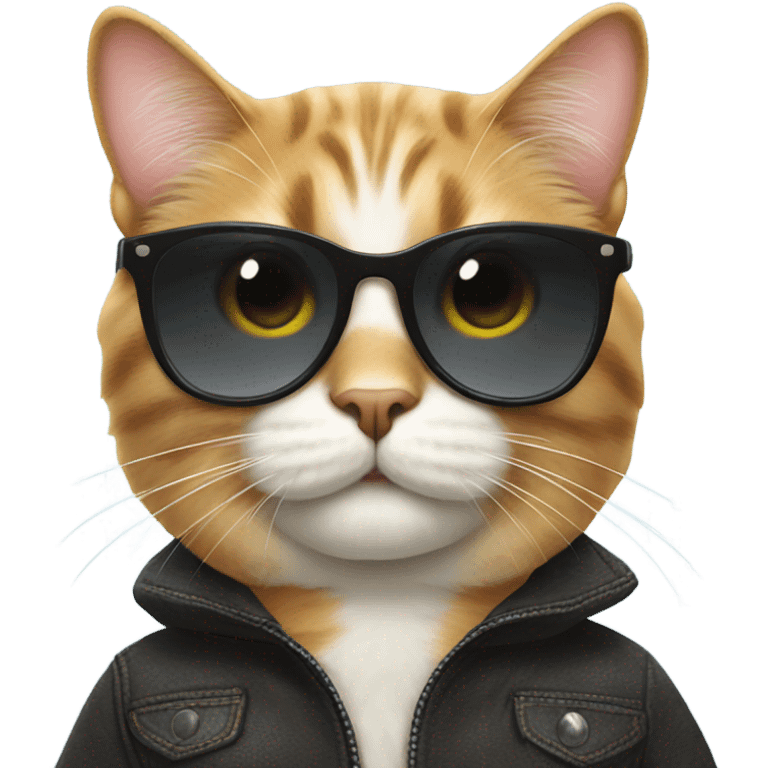 Cat with sunglasses emoji