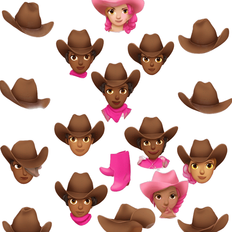 Cowgirl pink emoji