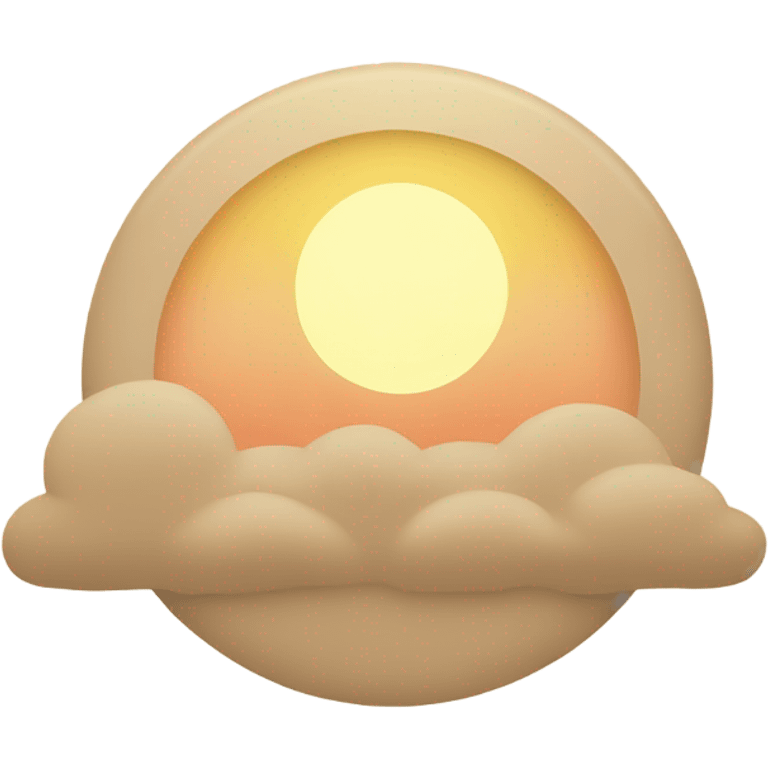 Beige sunrise emoji