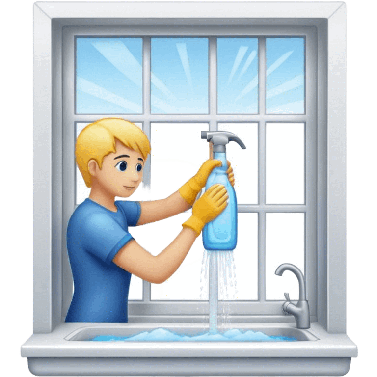 washing windows emoji