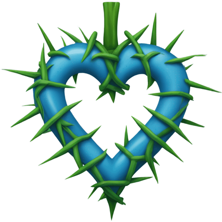 blue heart with thorns emoji