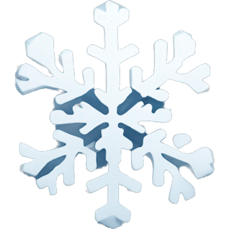 Snowflake on mountain top emoji