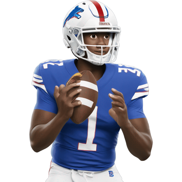 Josh Allen with football emoji