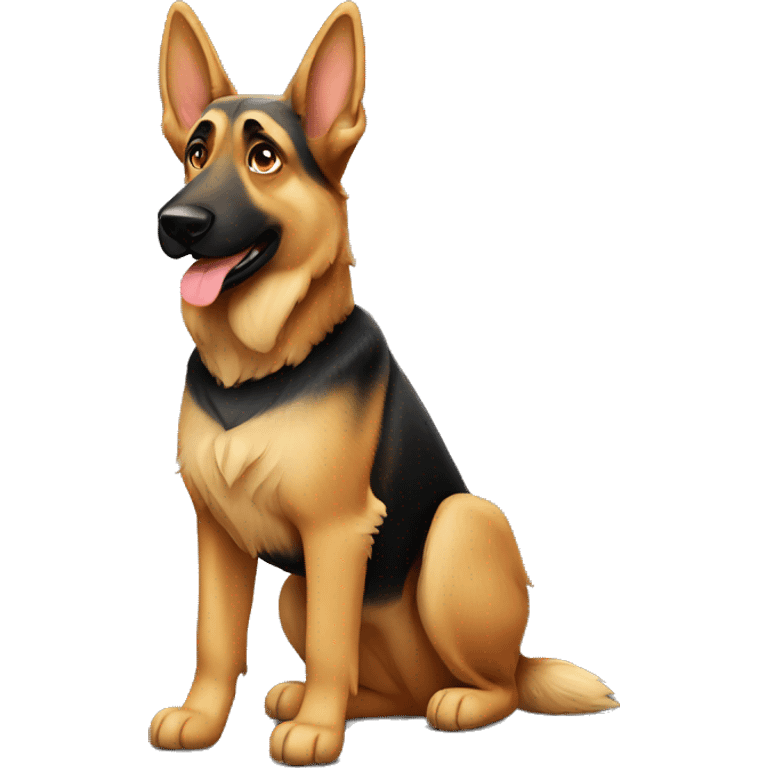 German Shepard standing emoji