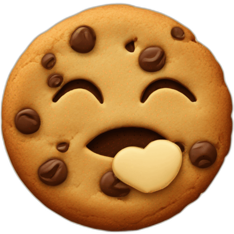 A cookie giving a kiss emoji