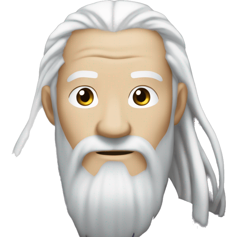 avatar roku from avatar the last airbender. he should be white, an older man, and have long white hair and a long white beard. emoji