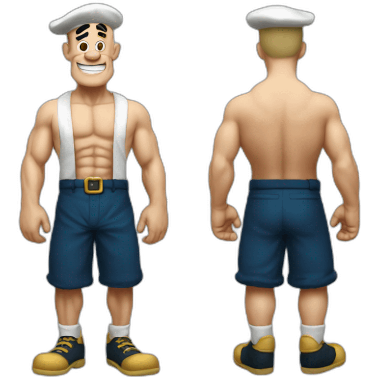 Popeye the Sailor full body emoji